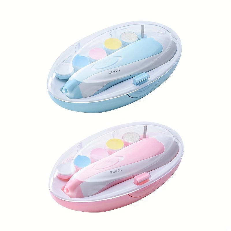 7 in 1 baby electrical nail trimmer with portable case safe nail clipper set with   grinding heads and led light newborn nail polishing tool set grooming kit suitable for adults   put   aa batteries before use no   details 1