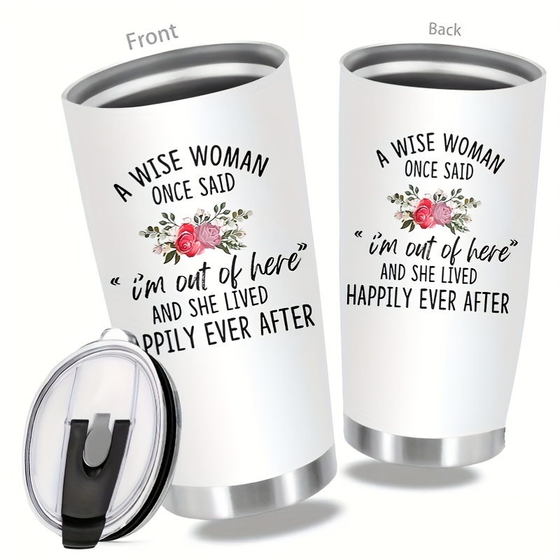 

Retirement Gift For Women: 304 Stainless Steel Tumbler With Floral Design - Perfect For Coworkers, Bosses, And Friends - 20oz Capacity