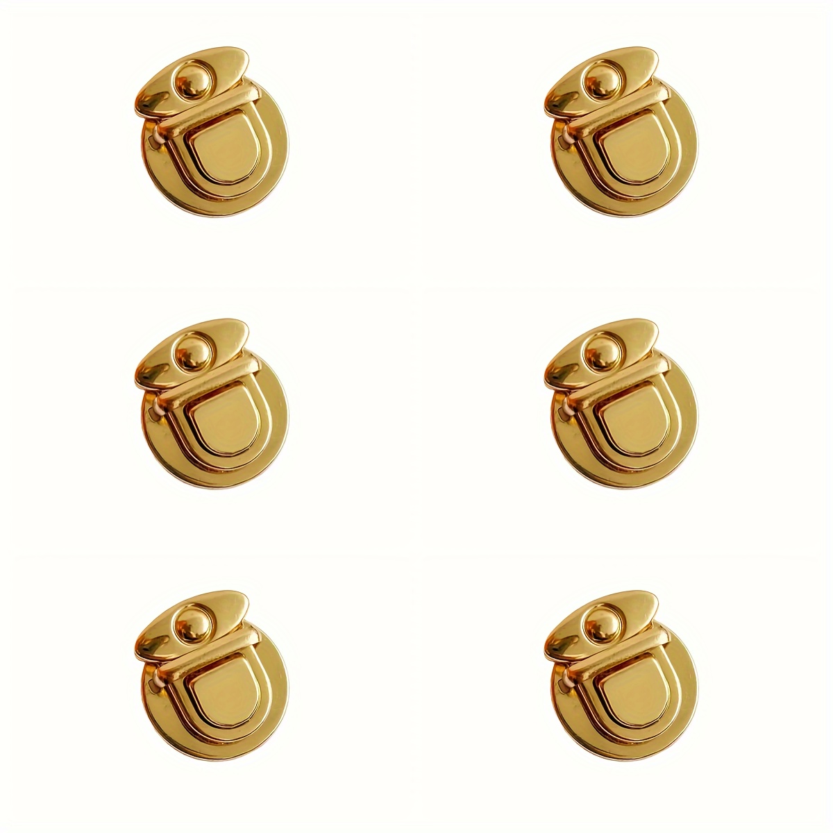 Image of 6pcs Of Metal Insert Locks For Bags, Duckbill Clasps For Woven Bag Additions, Metal Snap Locks, And Wallet Buckles
