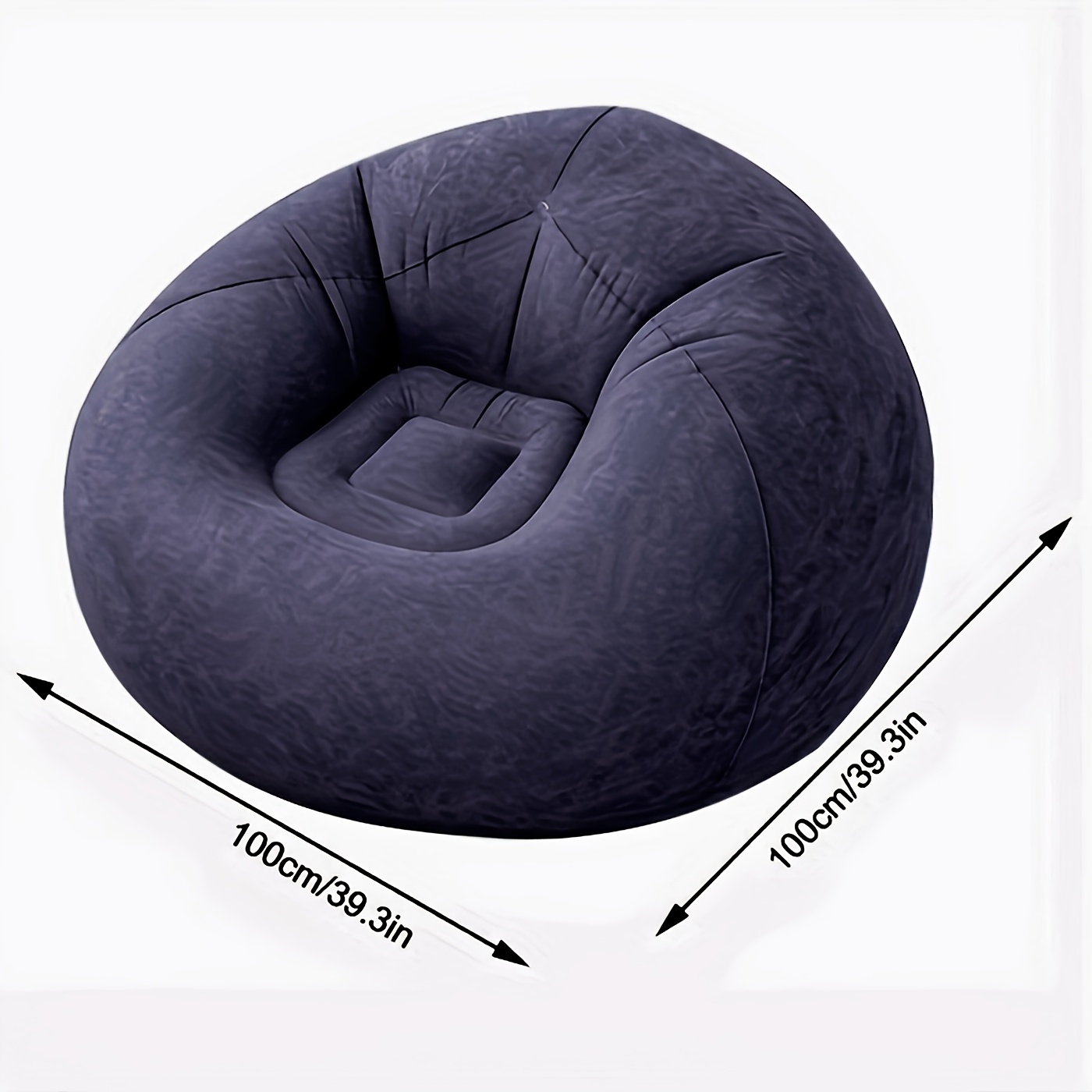 One Large Bean Bag Chair, Inflatable Lounge Chair, Soft And Comfy, Perfect for Outdoor Use, a Relaxed Seating Option, Tatami-Style Chair, Sofa Cover, Lazy Sofa, Round Single Sofa Ideal for Living Rooms, Office Breaks, And Outdoor Picnics Or Camping.