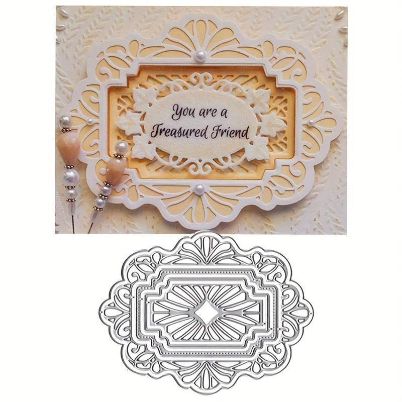 Stampi da taglio in metallo, cornici, fustelle per scrapbooking, carta
