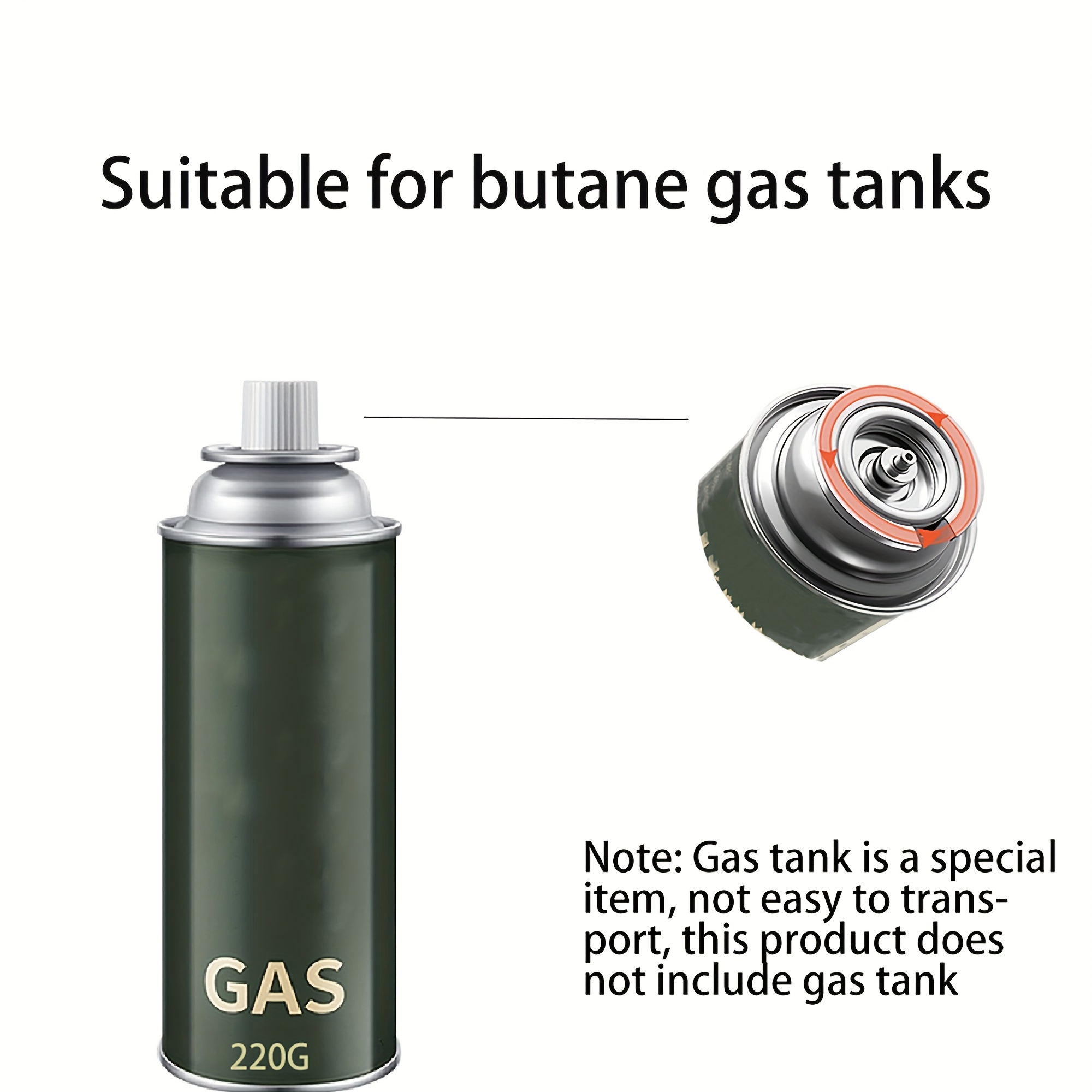 موقد البوتان المحمول، موقد تخييم مع زر بدء التشغيل، يشمل تحكم دقيق في درجة الحرارة ولممارسة التخييم والتيلجيتنج والمزيد (بدون   غاز) تفاصيل المنتج 4