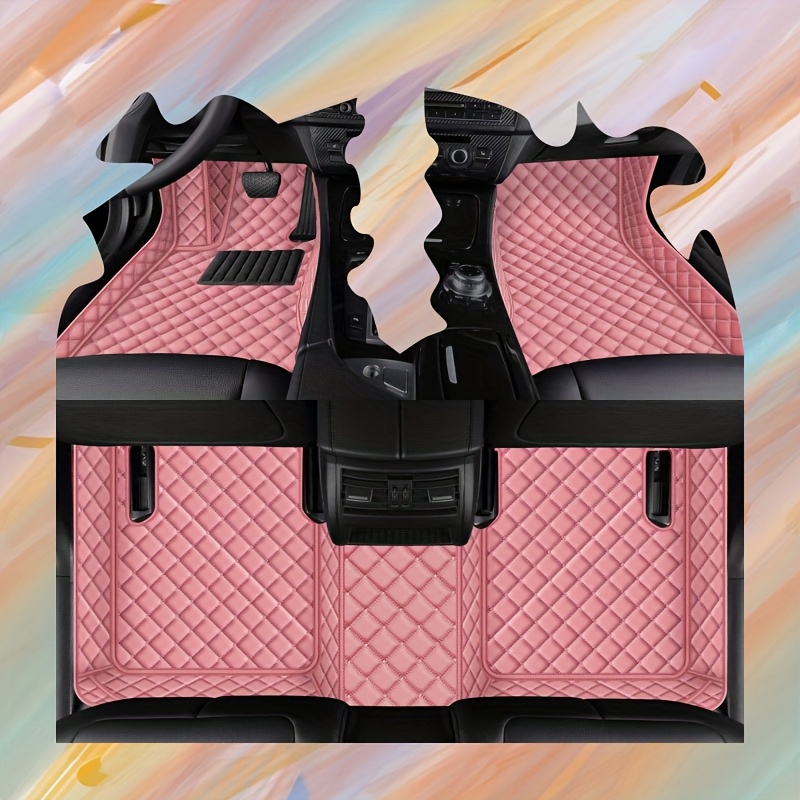 TEMU Car Floor Mats For Pro Left-hand Drive, 5-seater, Full Surround Car Floor Mats, Pu Leather Floor Mats, Complete Set Of Car Floor Mats, Car Floor