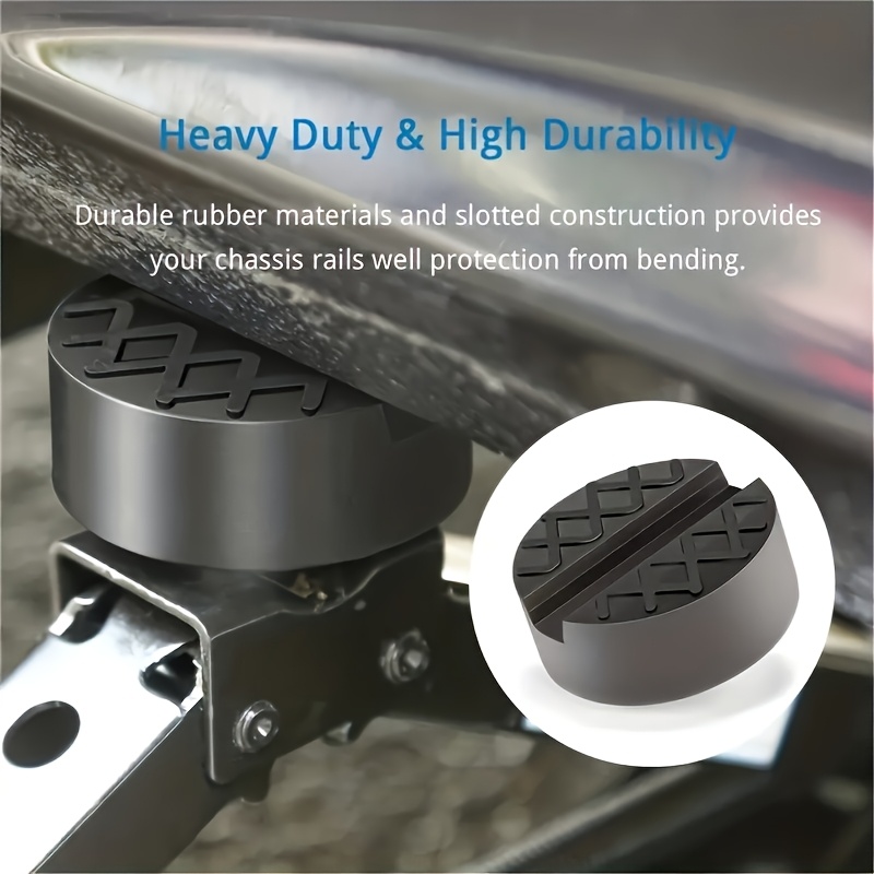 TEMU Heavy-duty Rubber Jack Pad Adapter - 65mm Universal Automotive Chassis Protection Pad, Suitable For Floor Jacks And Stands, Featuring A Non-slip