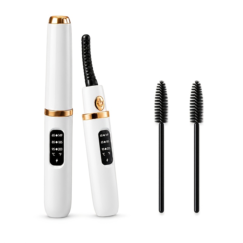 TEMU Electric Heated Eyelash Curler/electric Heated Eyelash Clamp, Usb Fast Charging, 3-level Temperature Adjustable, Compact And Portable, Easily
