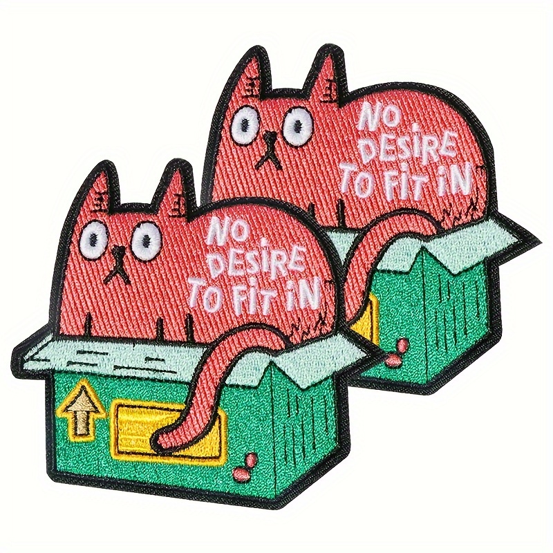 2 Embroidered Patch Stickers