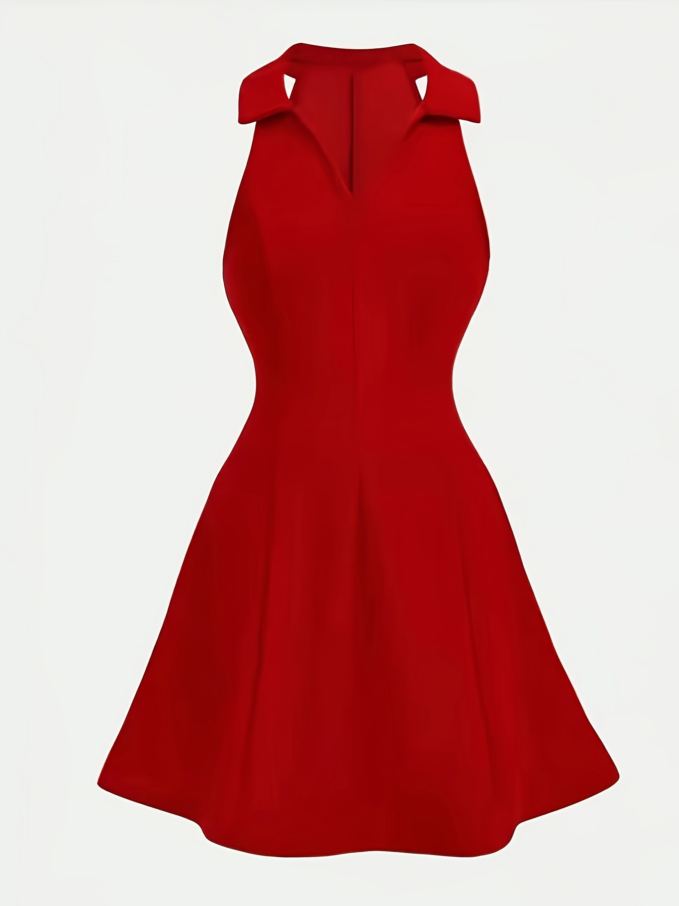 strapless open back dress Red Split Prom Dresses,V Neck Chiffon Evening Dresses, Sexy Party Gown –  Simidress