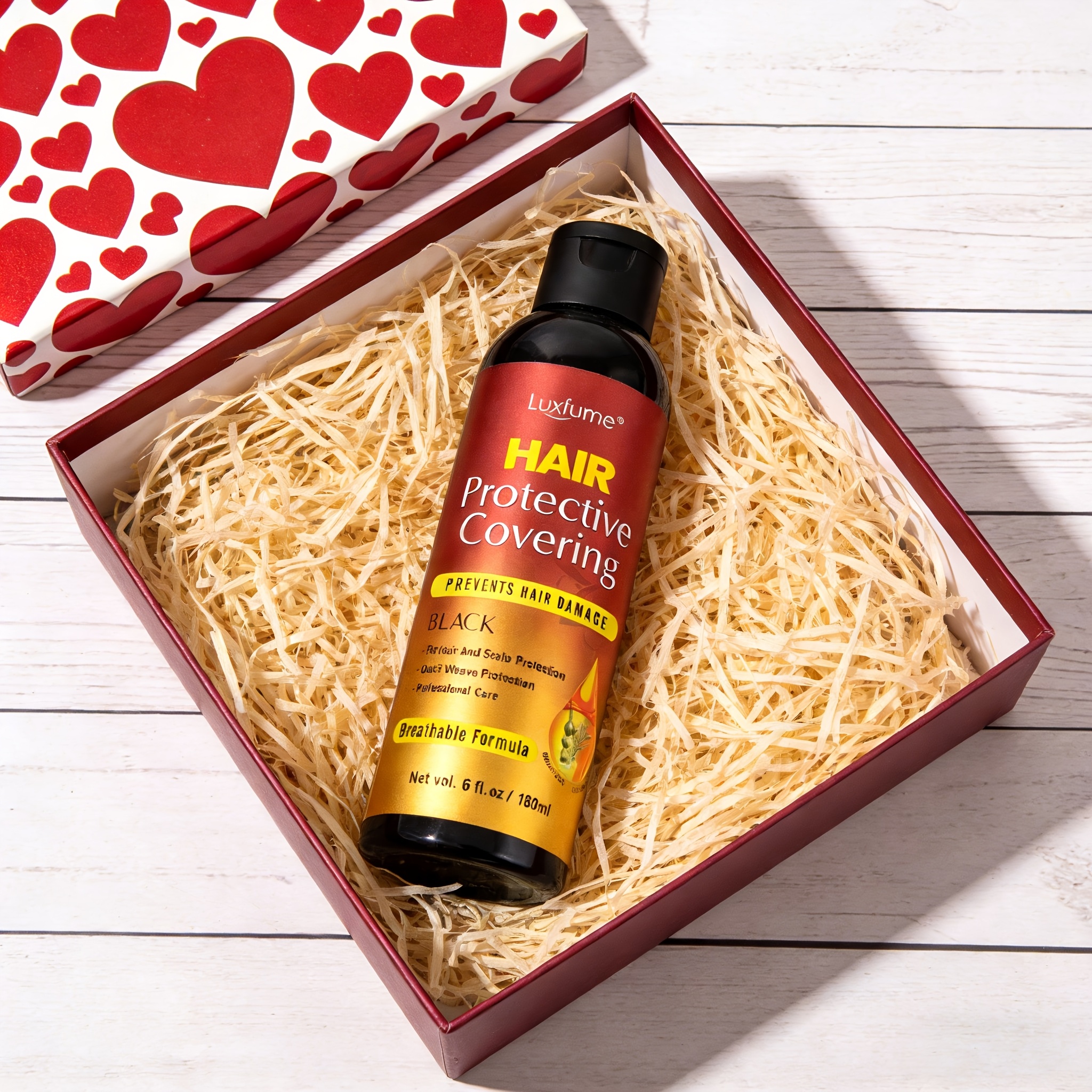 TEMU 6 Oz Luxfume Wig Prep | Lightweight Adhesive Barrier With Olive Oil & Rosemary | Hair & Base During Application, Gentle Removal For Extensions & Lace Front Wigs | Ideal Valentine's Day Gift