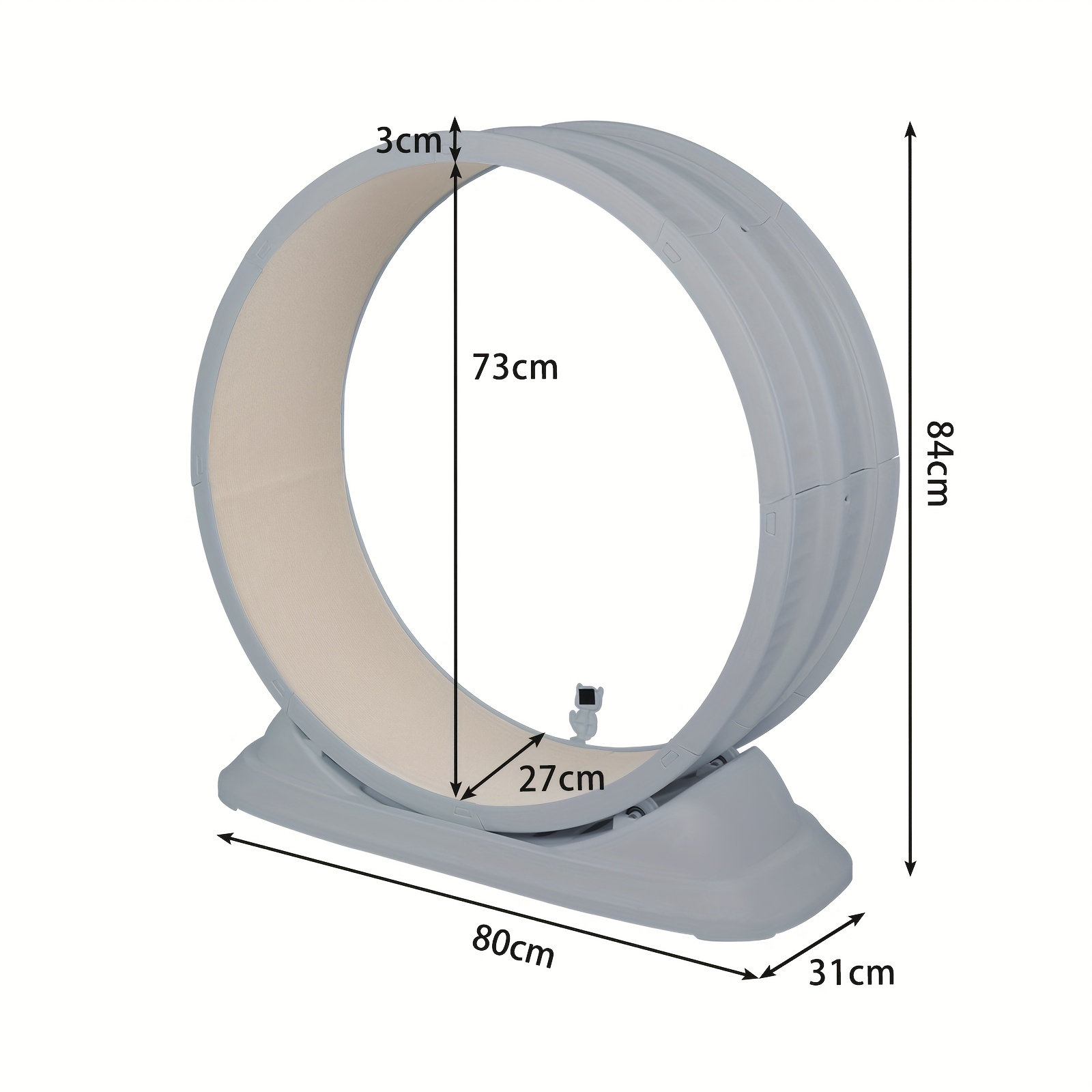 TEMU Cat Exercise Wheel, 31.5in/80cm Large Cat Running Wheel With Carpeted , Cat Treadmill, Indoor Cats Exerciser Wheel For Pets Weight Loss & Health
