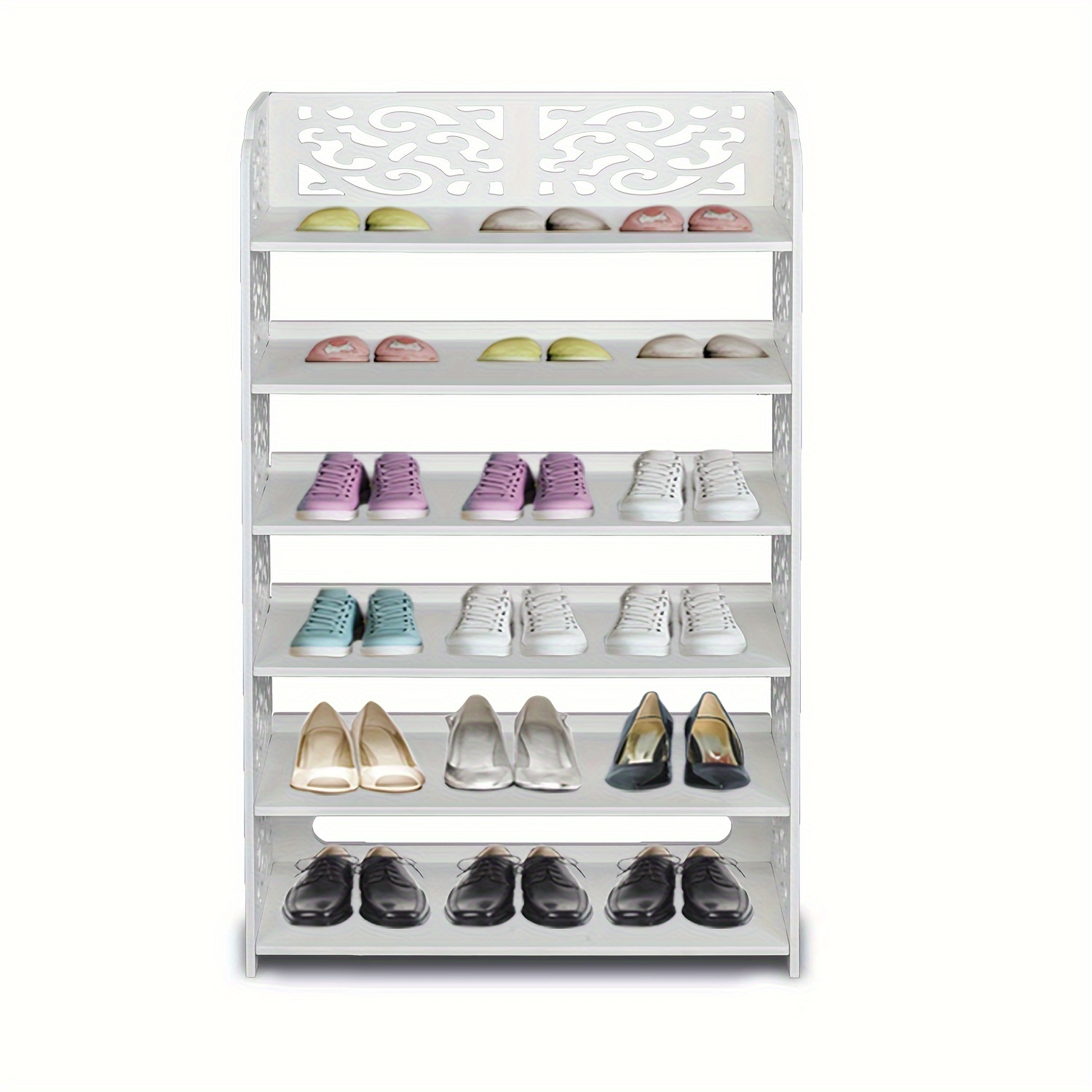 

1pc Ubesgoo Wood-plastic 6 Shoe Rack