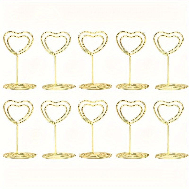 

10pcs Rose Golden Metal Card Holder Memo Clip Wedding Table Number Stand Office Message Clip Creative Photo Clip Hotel Wedding Photo Clip