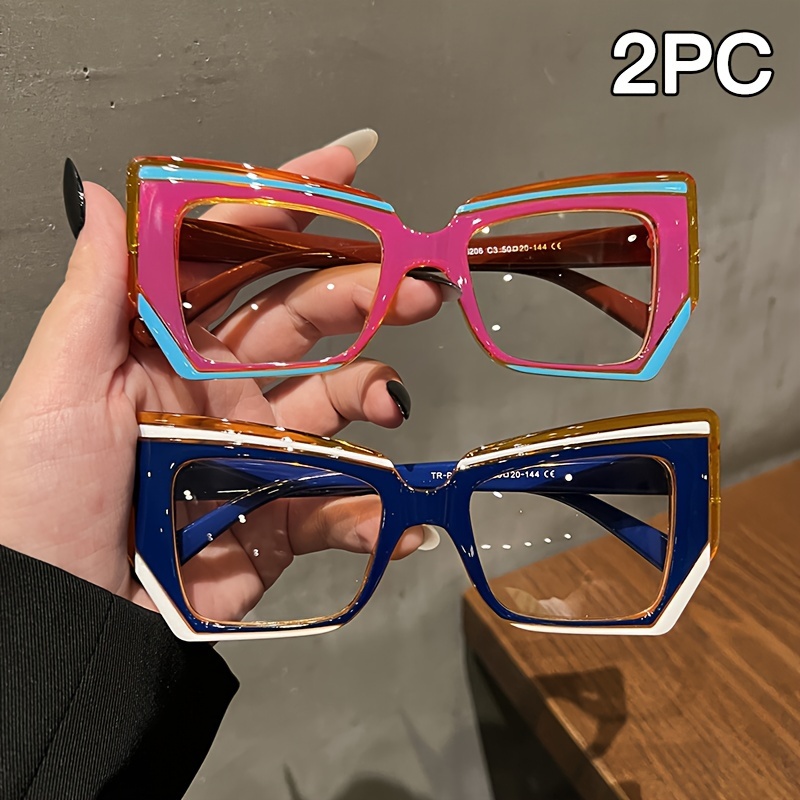 

Cat Eye Frame Glasses Clear Lens Glasses Minimalist Fashion Decorative Glasses Spectacles For Women Men