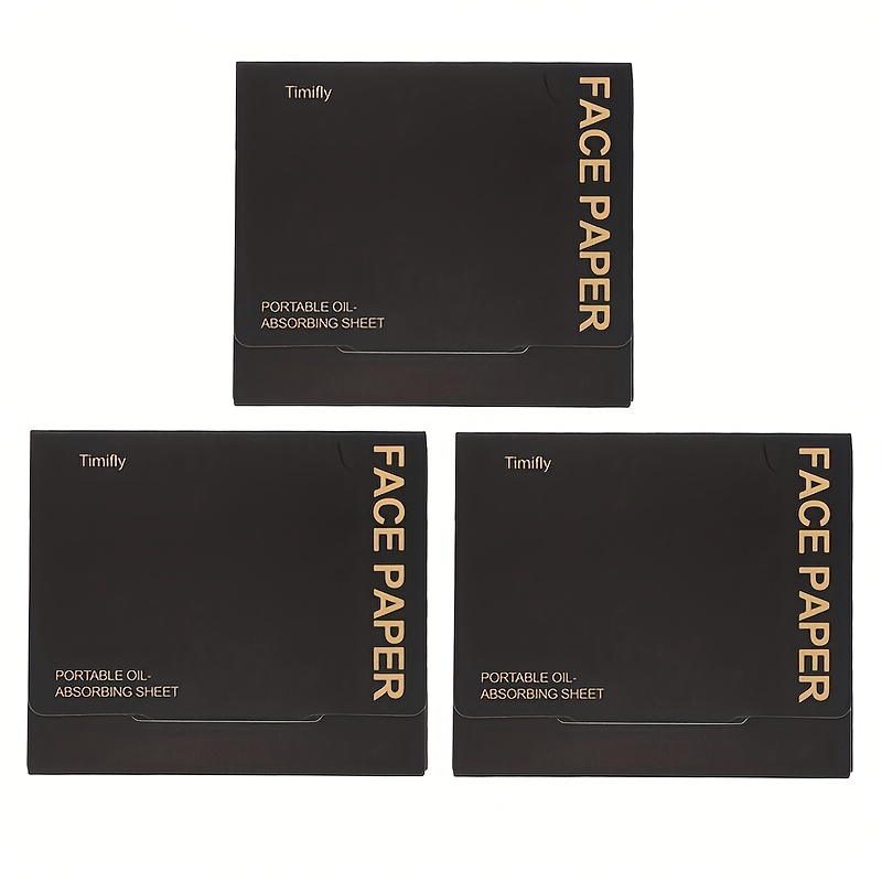 TEMU 300 Sheets Bamboo Charcoal Oil Absorbing Sheets For Face Portable Replacement Anti-grease Facial Oil Blotting Paper Women Skin Care