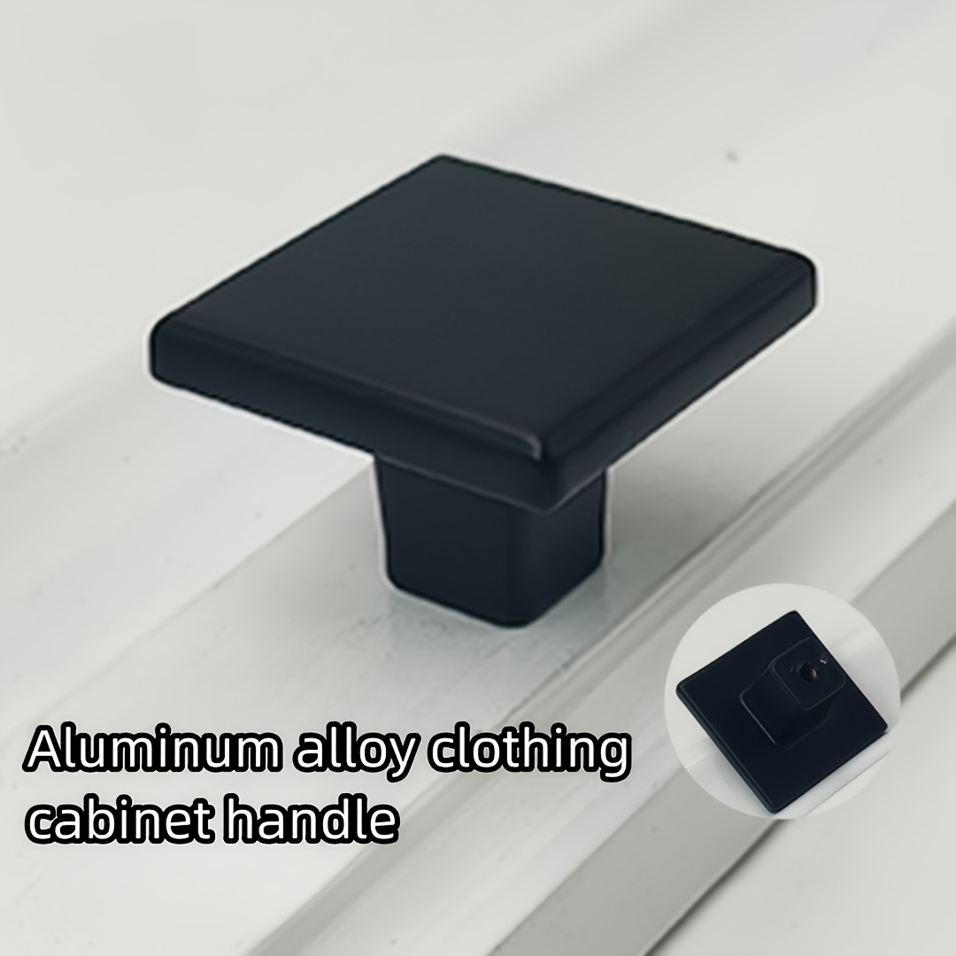 TEMU Quadratische Schrankgriffe: 4er-Pack/6er-Pack/8er-Pack/12er-Pack Moderne Quadratische Aluminiumlegierung Schrankknöpfe - Multifunktionaler