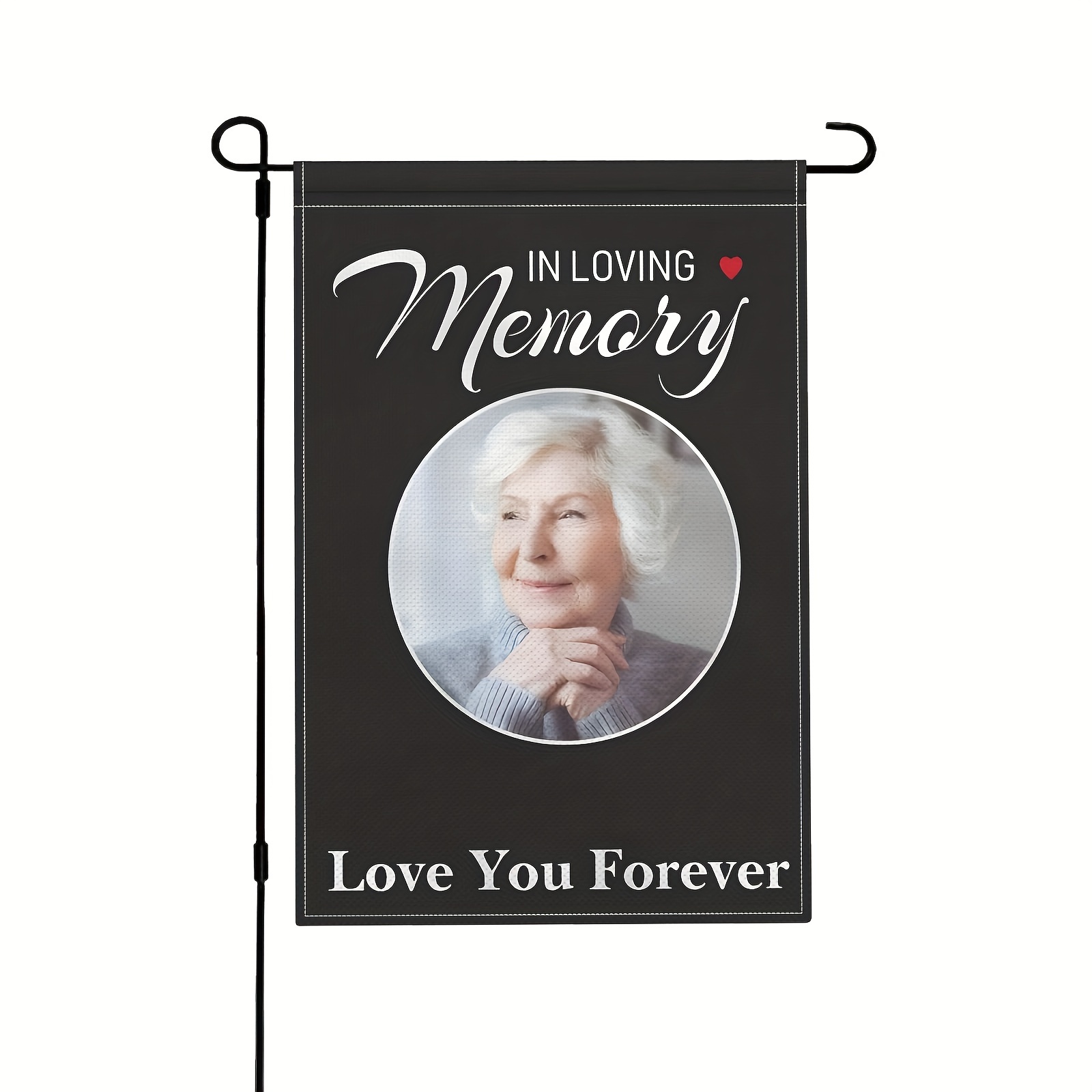 

1pc, Memorial Flag With Photo Memorial Garden Flags For Cemetery In Loving Memory Garden Flag Memorial Gifts For Loss Of Loved 1 Lawn Yard Flag, Mother Days Flag 12x18 Inch Double Sided(no Flagpole)