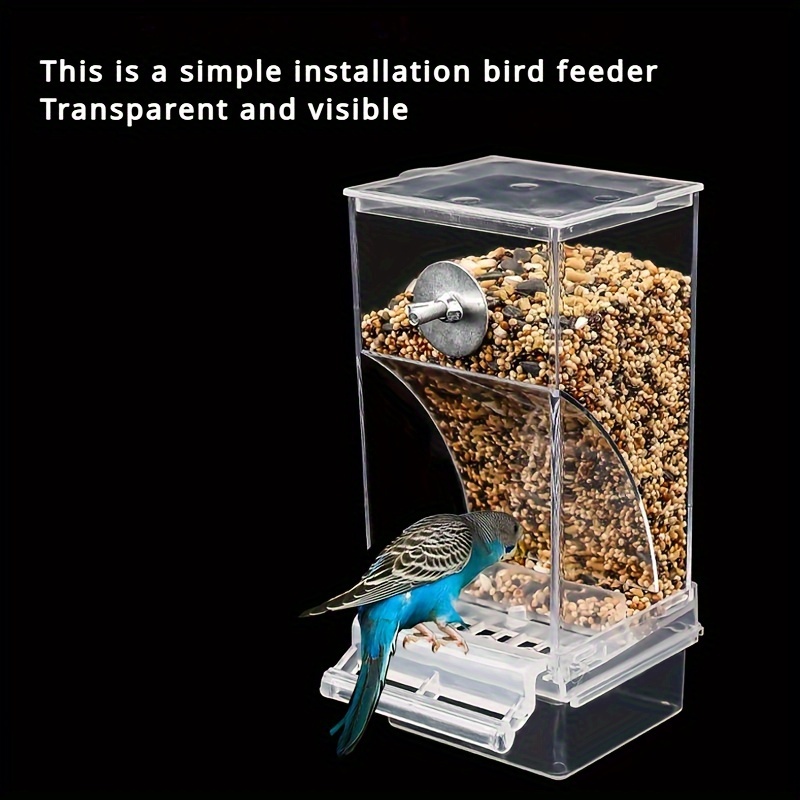 

Boîte de nourriture pour perroquets 1 pièce, mangeoire automatique anti-dispersion et anti-éclaboussures, accessoires pour Cage à oiseaux
