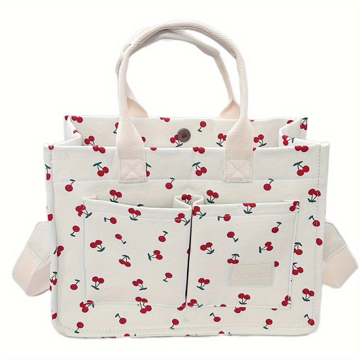 ファッションなデザイン cherry Temu - crossbody laptop pockets women bag tote strawberry バッグ