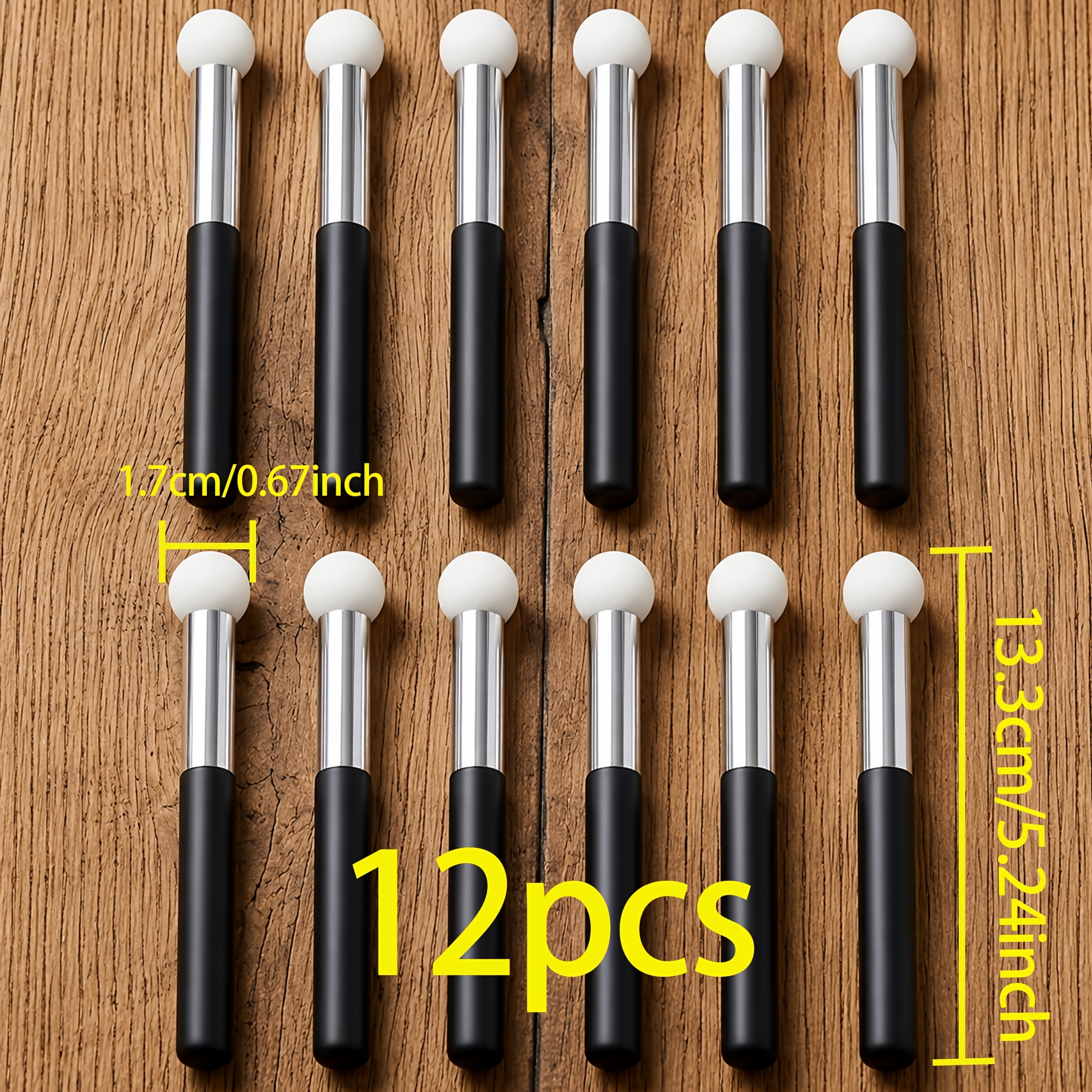 TEMU 12pcs Sponge Applicators, Mini Paper Pouncers Sponge Brushes School Art Supplies