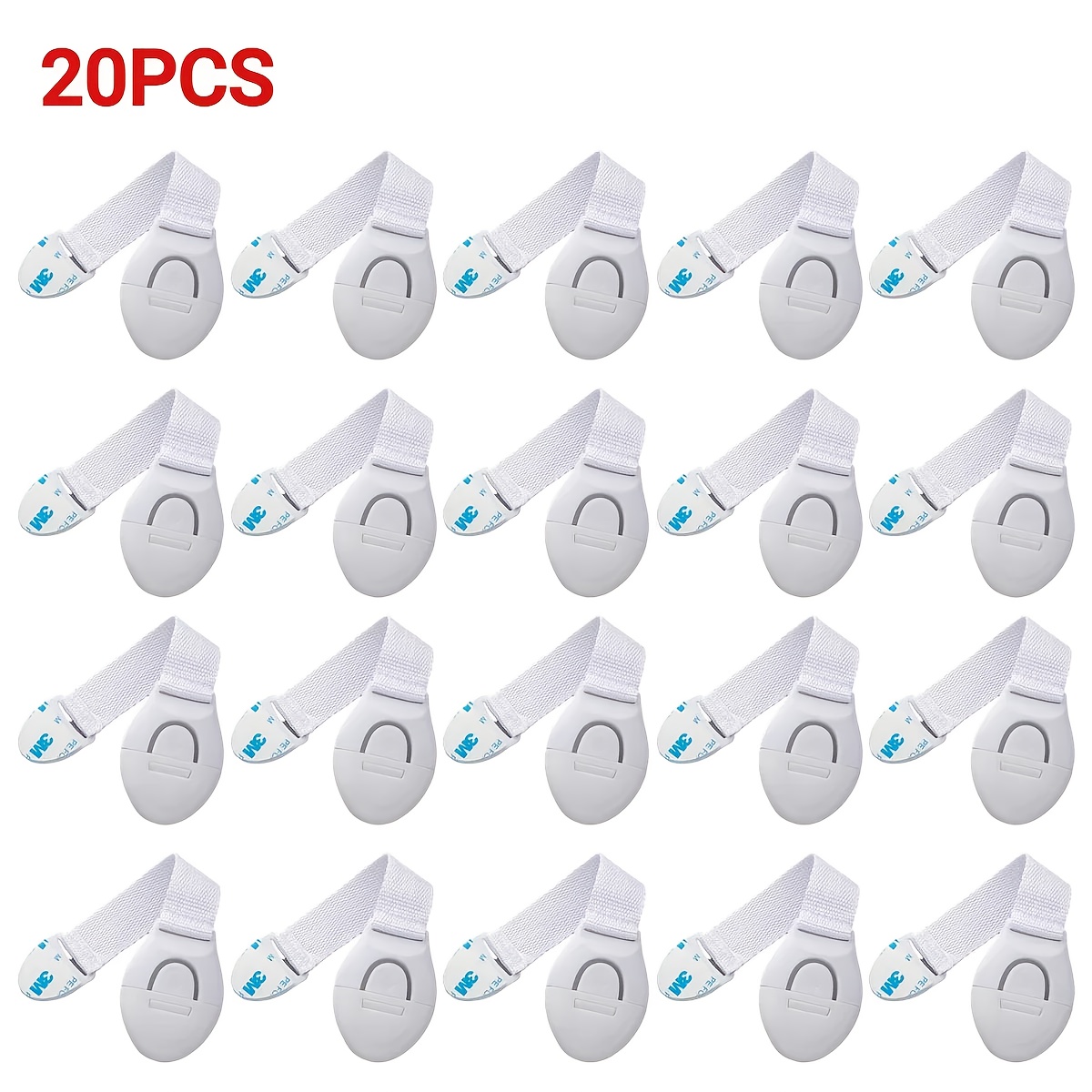 Image of 20pcs Child Safety Cabinet Lock Kids Security Protection Drawer Door Cabinet Lock Plastic Protection Child Safety Door Lock
