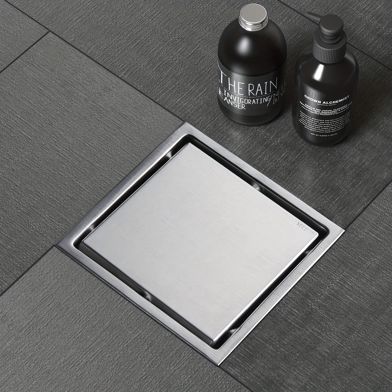 

6 Inch Shower Drain With Flange Removable Cover Square Floor Drains 304 Stainless Steel