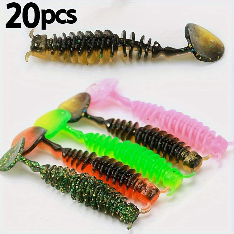 20pcs/pack Lead-Free PVC Fishing Lures Set - Versatile For Bass & Carp,  Bionic Wobblers & Swimbaits