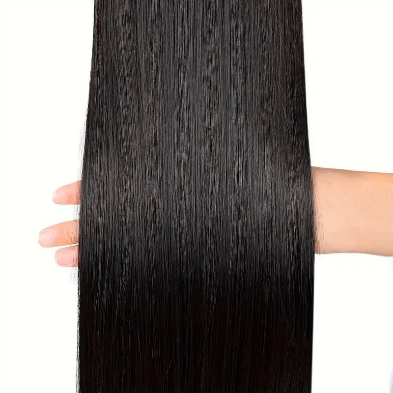 36inch long ponytail hair extensions 36 inch long straight drawstring ponytail synthetic ponytail in hair extensions ponytail womens daily wear wear halloween christmas details 5