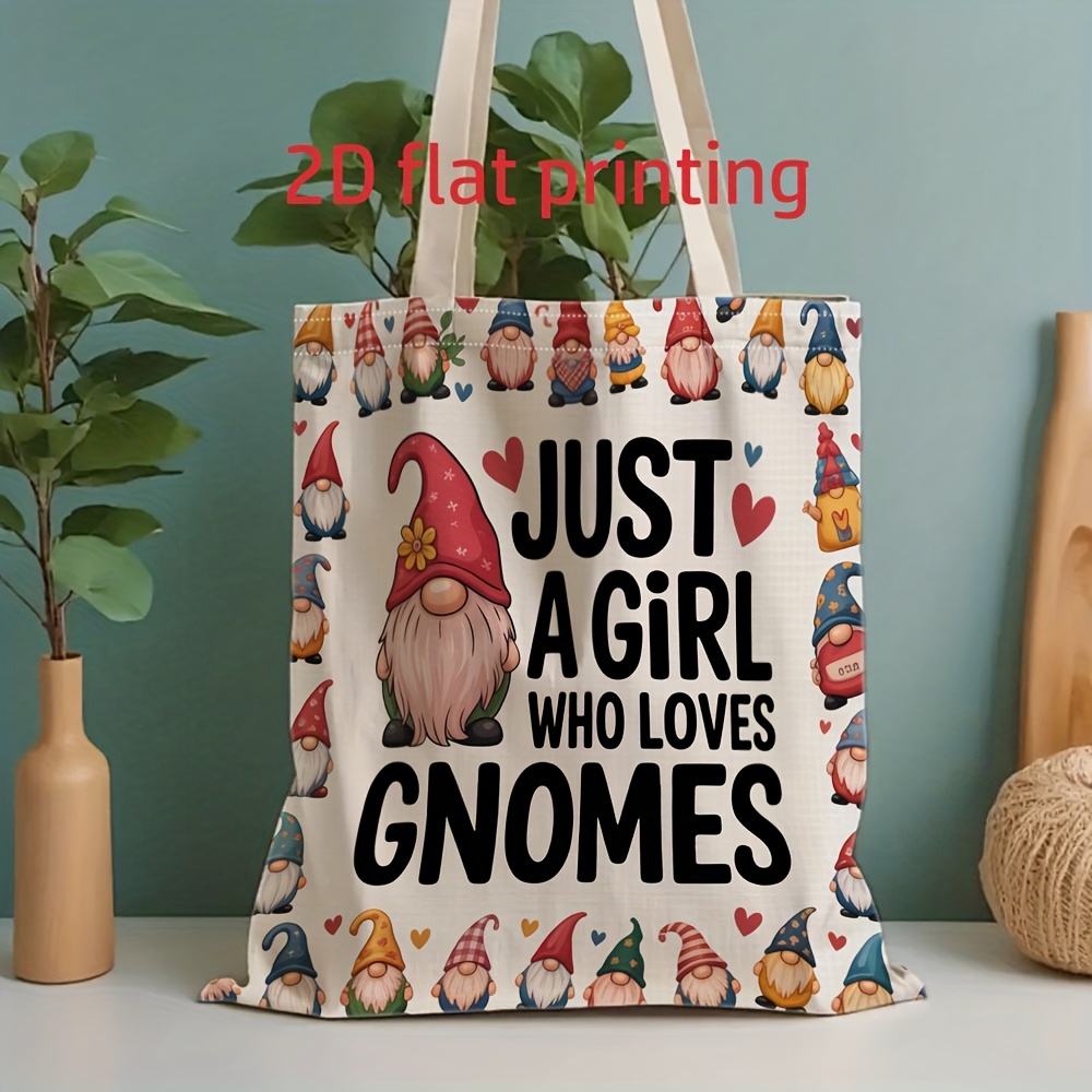 TEMU 2d Unisex Tote Bag Fun "people Who Like Dwarfs" Text Pattern Reusable Shoulder Tote Bag For Casual Vacation Fitness Grocery Travel Work Gifts -