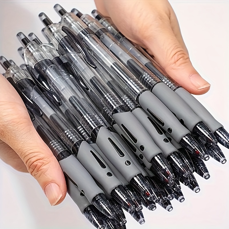 

10pcs Retractable Gel Ink Ballpoint Pen, Thickened Point Black Exam Specially Used For School, Office And Home Use (black Ink)