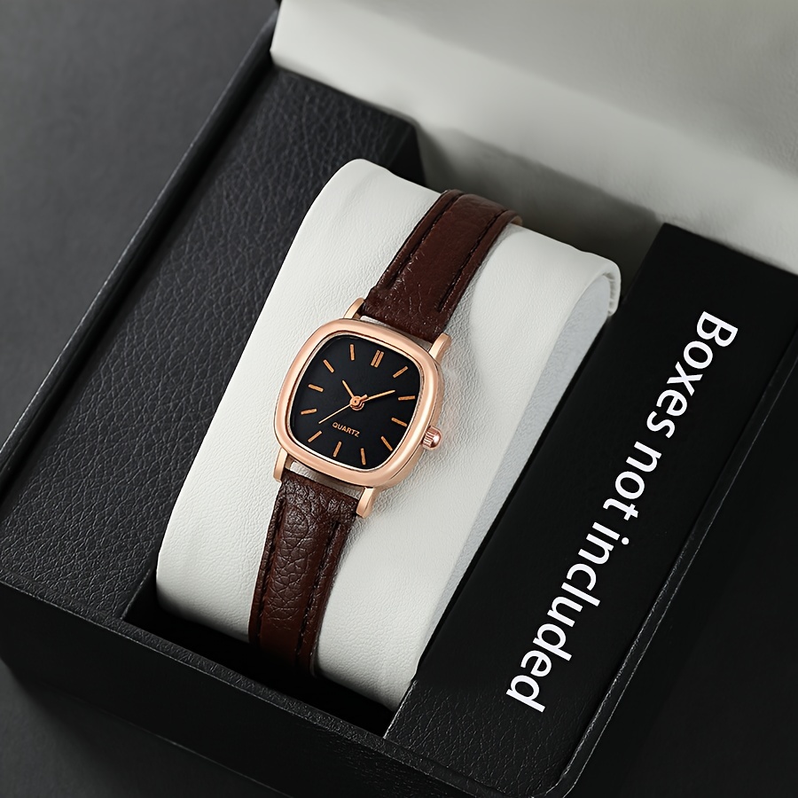 

Quartz Watches For Women Pu Leather Wrist Watch Alloy Pointer Great Gift For Girlfriend