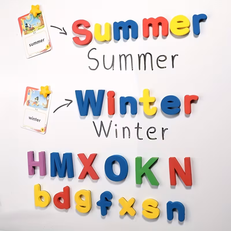26 27 53 79pcs magnetic letters and number stickers for spelling learning toys educational toys for classroom and home back to school christmas and halloween gifts random color Product details 7
