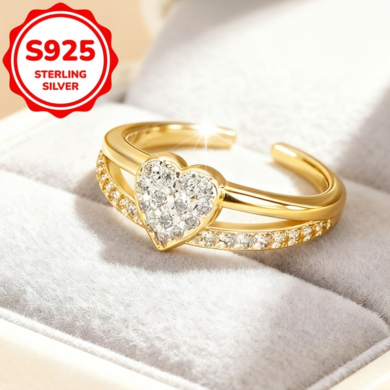 Women's S925 Sterling Silver Heart-Shaped Adjustable Toe Ring