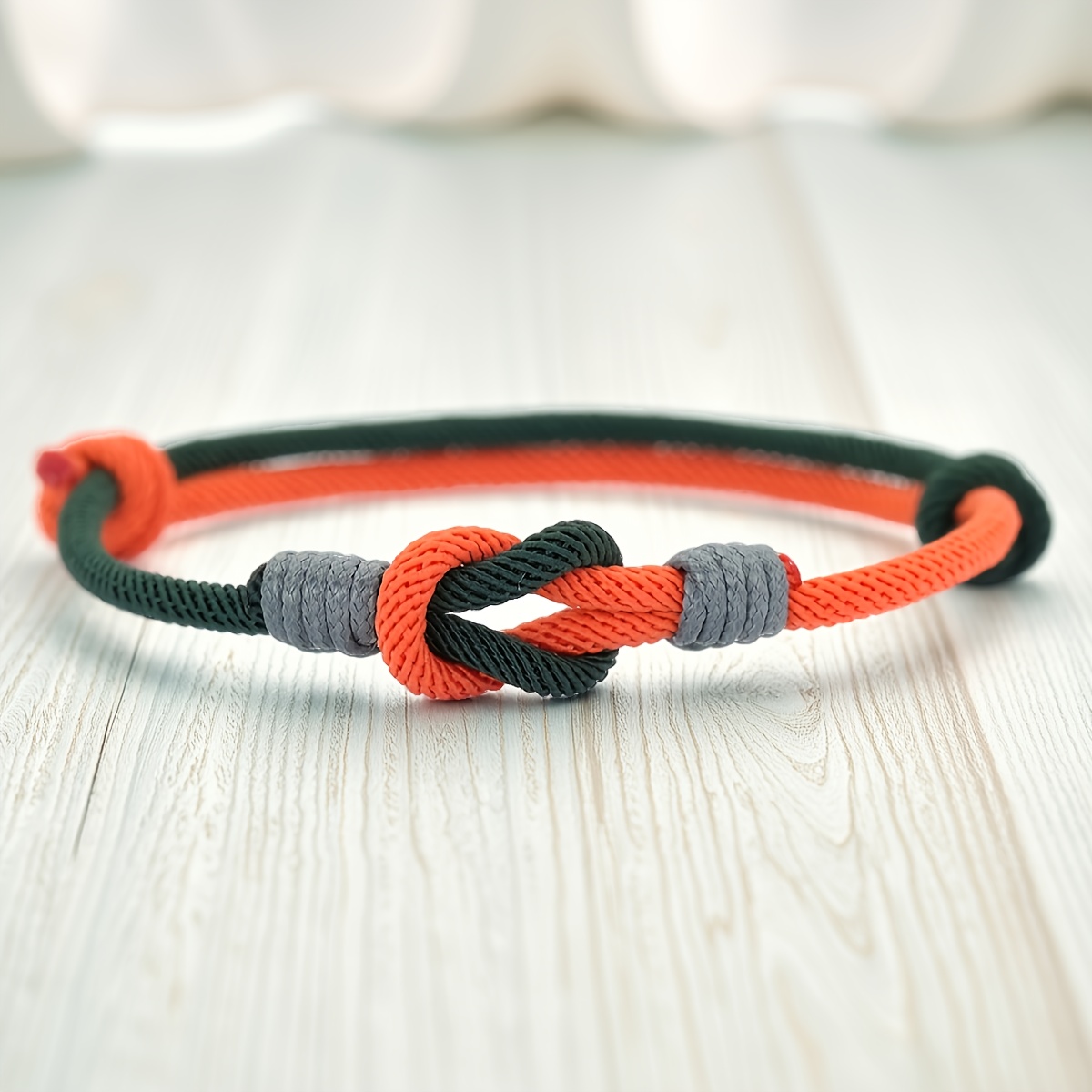 Men's Minimalist Braided Cord Bracelet, Handmade