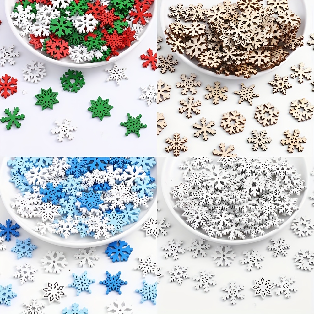 

50pcs Perles en Bois Colorées en de , 20-24mm - pour la Création de Bijoux de Noël DIY, , Bracelets, Boucles d'Oreilles, Porte-clés & Décorations Festives, Perles de Noël