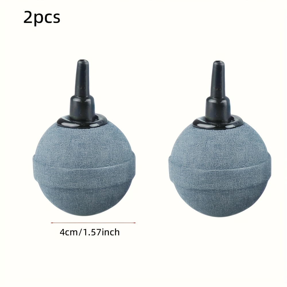 TEMU 2pcs 2cm/2.5cm/3cm/4cm/5cm Fish Tank Aquarium Air Stone, Oxygen Aerator, Increasing , Pond Pump Hydroponic Oxygen Supply