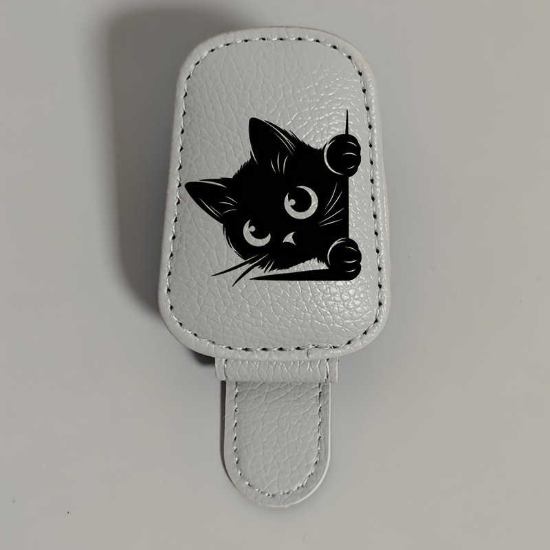 TEMU Porte-lunettes magnétique de voiture et pince à tickets - Magnétique adapté pour lunettes, lunettes de mode, tickets, laissez- - Support compact