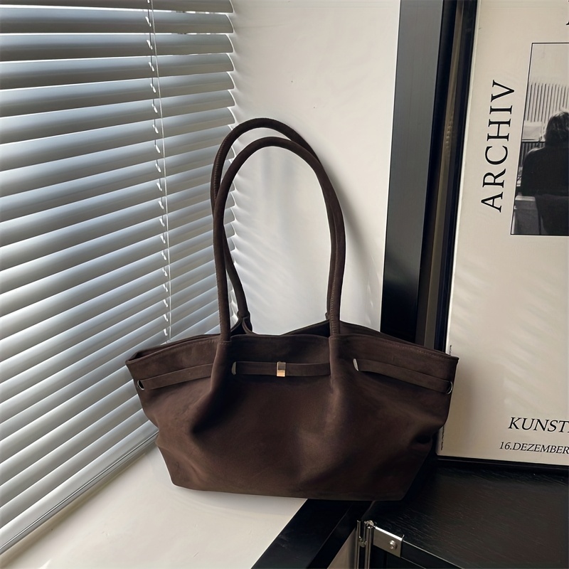 TEMU Women's Shoulder Bag - Soft And Casual Handbag, Perfect For Daily Commuting, Travel, Or Vacation | Elegant Tote Bag With Fixed Shoulder Straps
