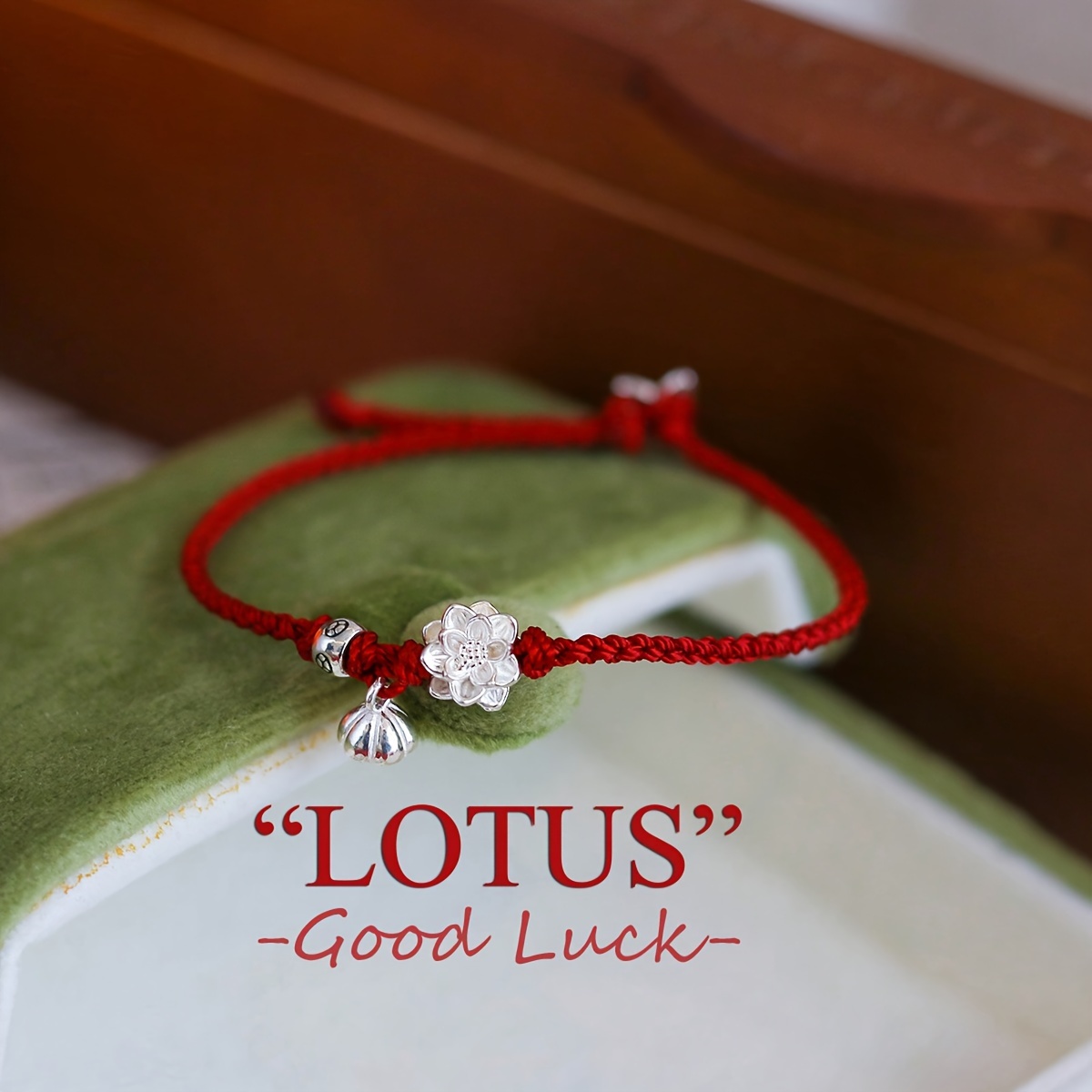 

Chic For Lotus Charm Red Rope Bracelet - Adjustable, For | Perfect Birthday Or Holiday Gift | Symbolizes &