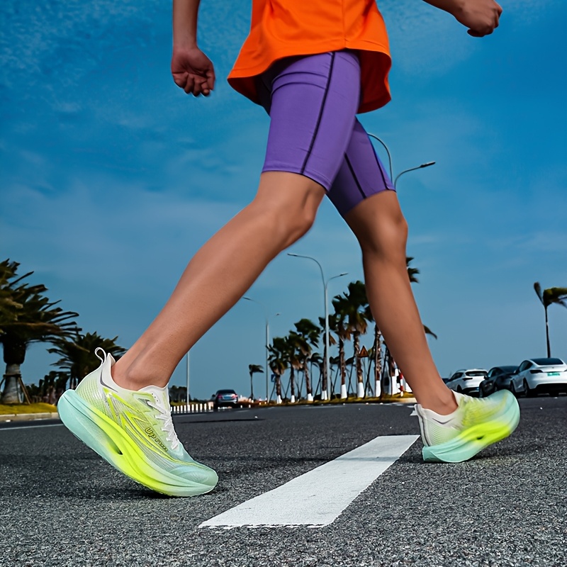 Men's & Women's Carbon Board Technology Running Sneakers with CPU Sole - Low-Top Marathon Racing Shoes Suitable for Gym, Track,, -Terrain - /Fabric - Athletic Footwear