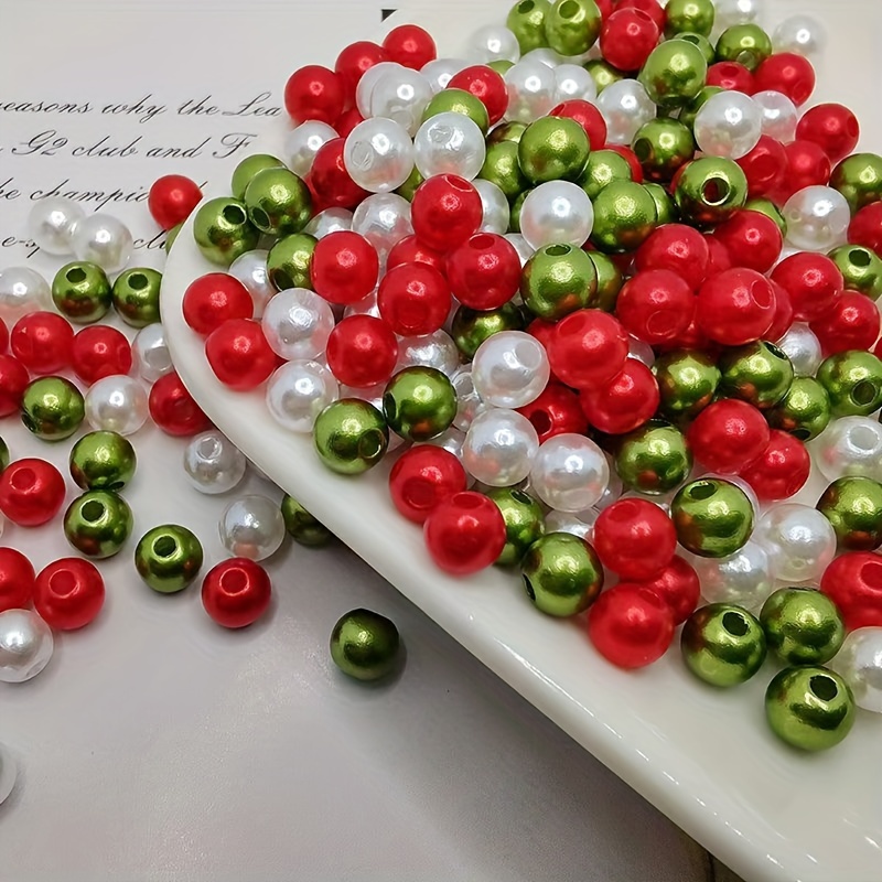 

Christmas-themed Acrylic Pearl Beads - /200/400/800pcs For & Holiday Decor Crafting