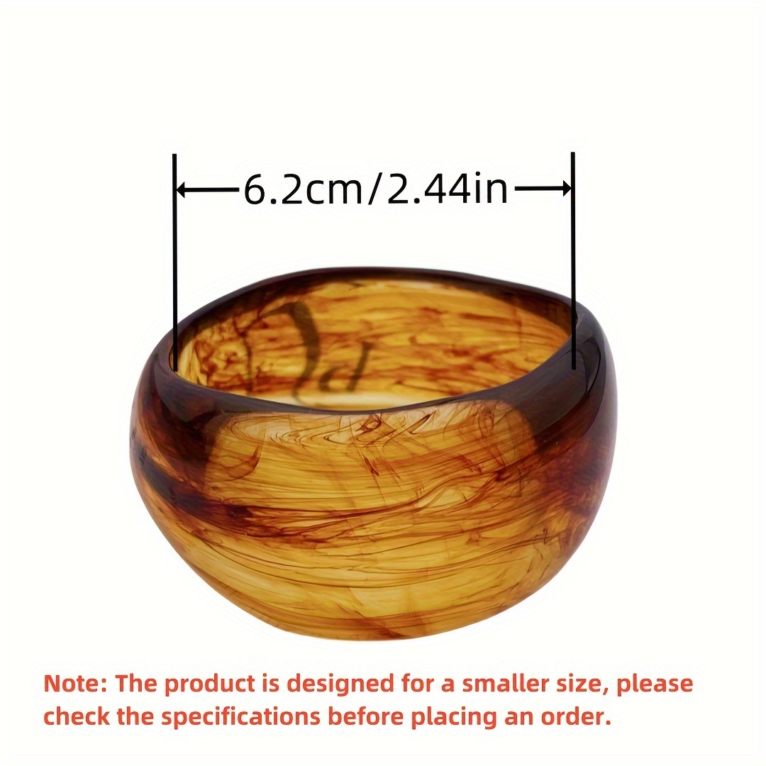 Vibrant Orange Marbled Acrylic Resin Bracelet
