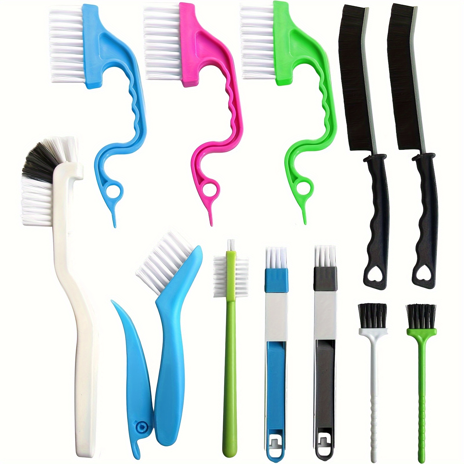 

12pcs Small Cleaning Brush, Crevice Gap Cleaning Brush,door Window Track Corner Crevice Cleaning Brushes For Cleaning Window /bathroom/toilet Corner/kitchen/faucet/sink/keyboards