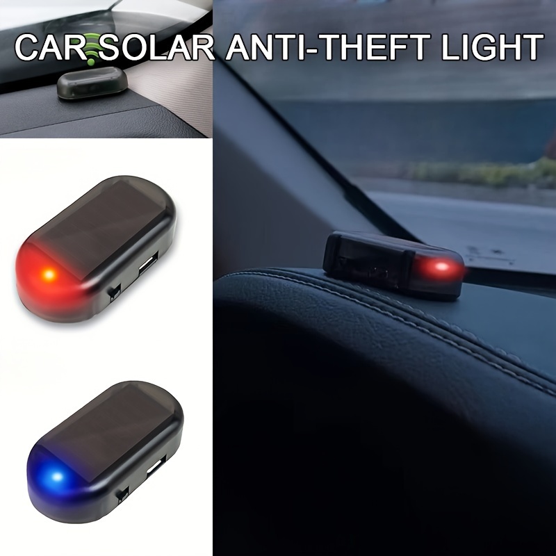 

1pc/2pcs Car Solar Anti-theft Light Simulation Blow-up Light Decorative Light Led Interior Induction Light