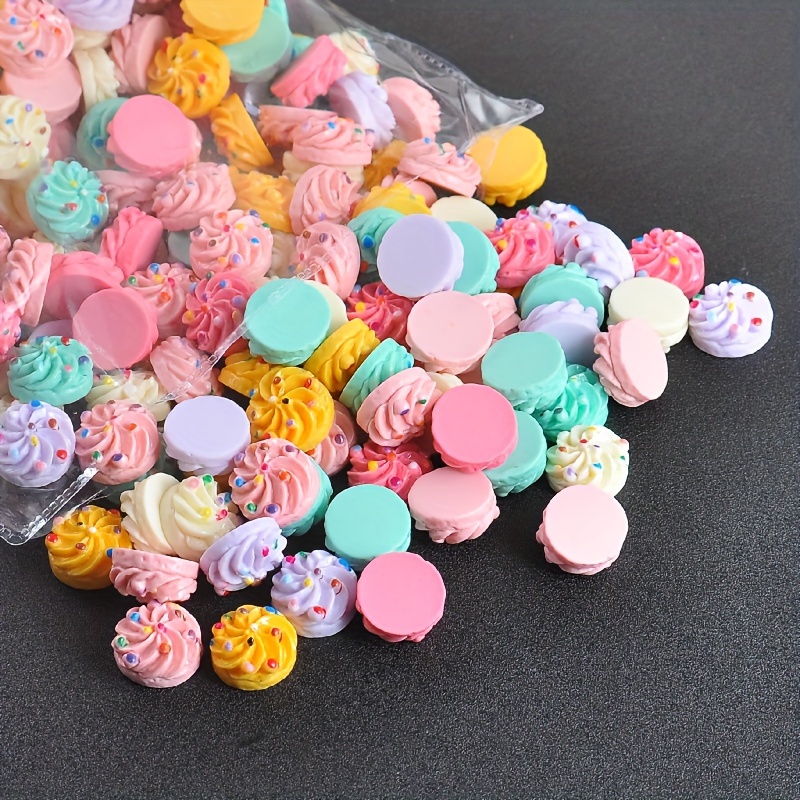 

10 Pcs New Resin Cake Decorations - Perfect For Diy Phone Cases, Hair Accessories, And Home Decor