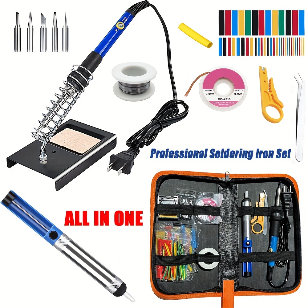 

60w Soldering Iron Kit - High-precision Digital Display, Adjustable Temp, Circuit Repair Tool Set For Diy Enthusiasts