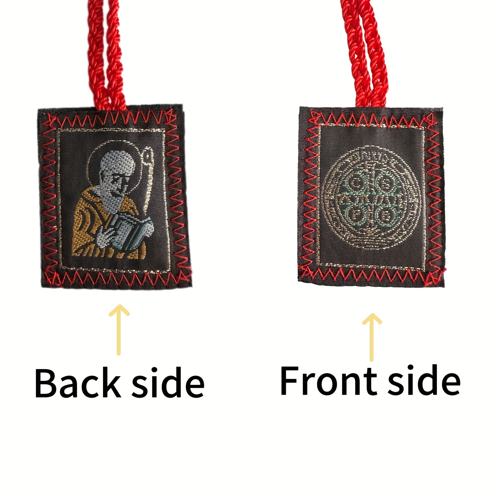 St Benedict Corded Red Scapular Necklace