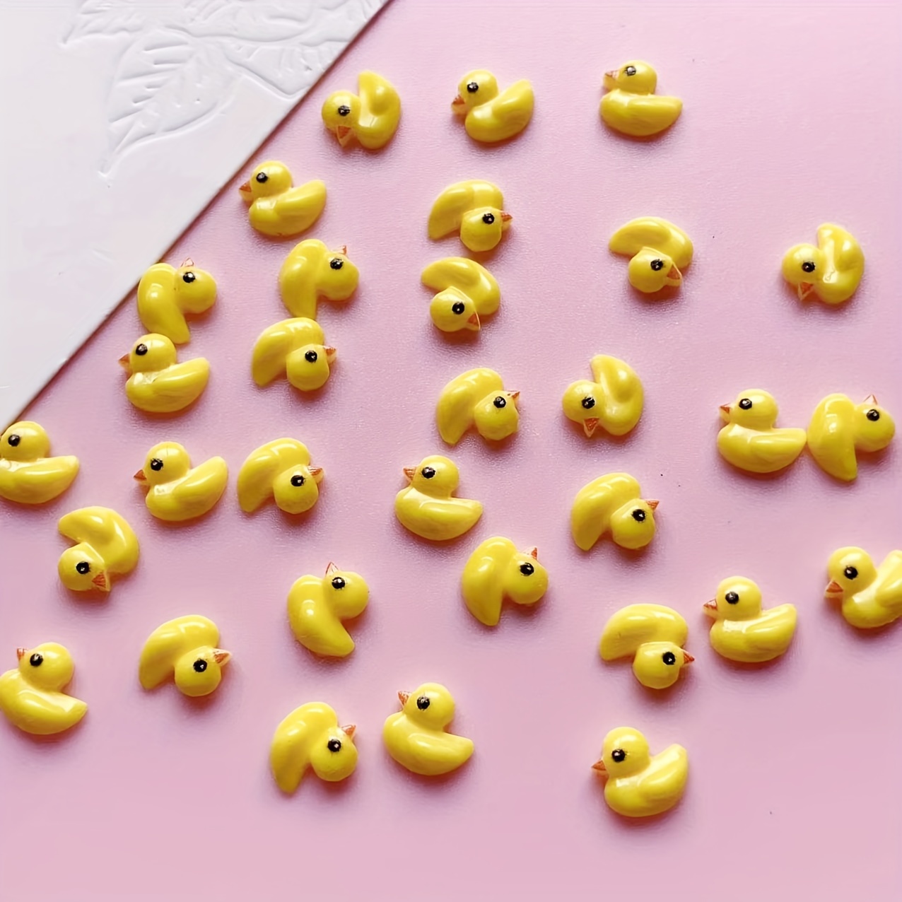 50pcs Cartoon Little Yellow Nail Art Decoration, Suitable For Diy , Nail Salon, Japanese And Korean Simple And Design, Nail Charm, Nail Products