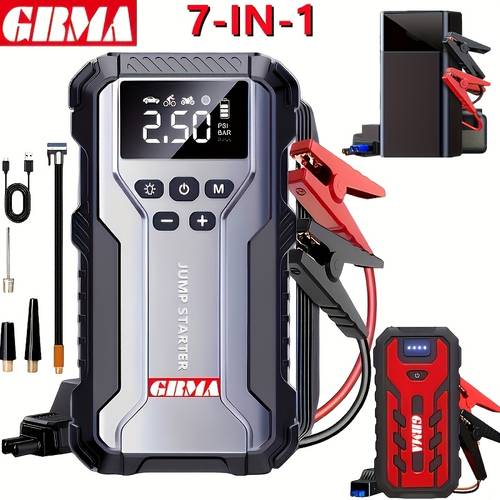 portable emergency power supply with featuring a 150psi this car battery charger is designed f 64 gallon gasoline 38 gallon engines making it an ideal emergency starter for vehicles