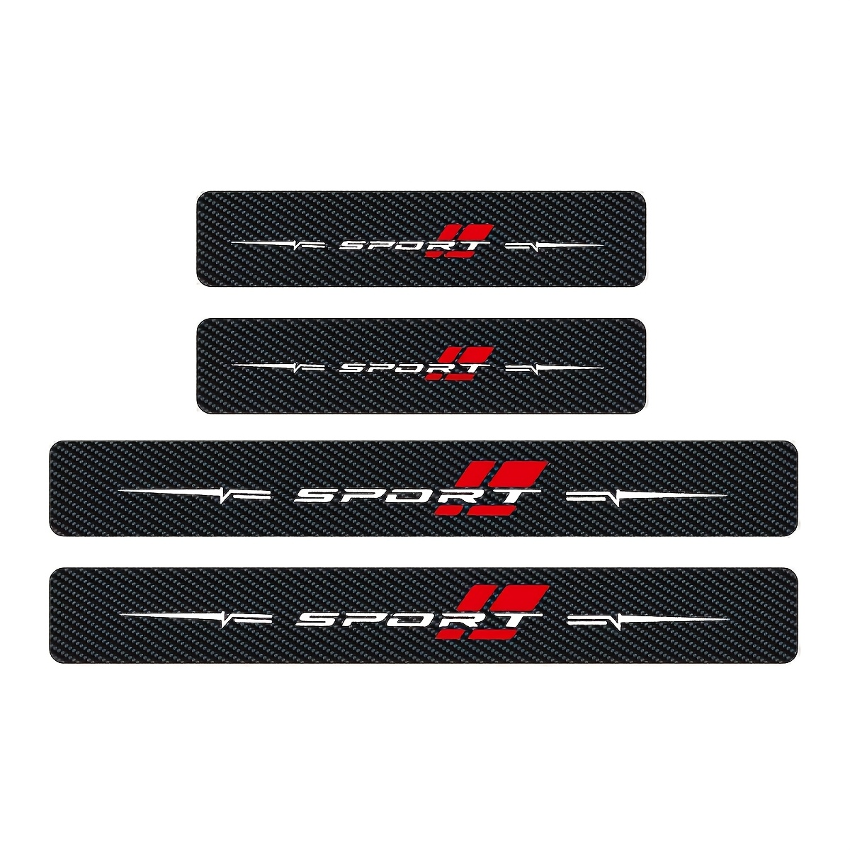 4ks SPORT Prahová lišta z uhlíkových vláken - Odolná, oděruvzdorná a protinárazová, snadná instalace, nezbytná…: retailer-supplied image