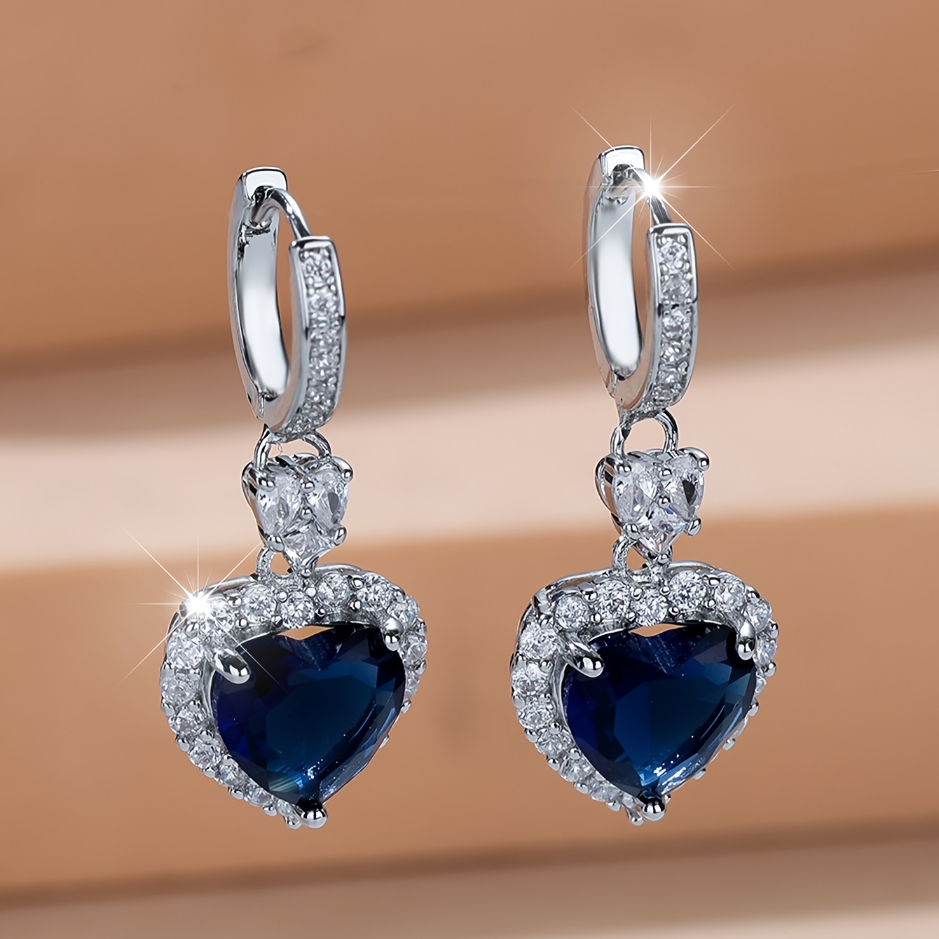 Pair Of Heart Earrings, Proposal Engagement Banquet Party Wearing Earrings