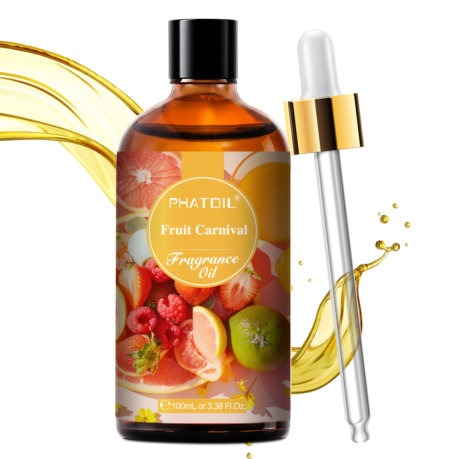 

1 X Phatoil 100ml Fruit Carnival Aromatherapy Essential Oil, Glass Bottle, Fragrance Oil For Diffusers, Candles, Soap, - , Under 1l